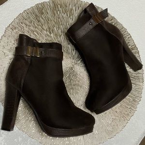 Kadi Maya Womens Brown Suede Ankle Boots 7.5